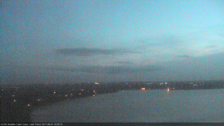 Lake Travis webcam, June 1, 2017 8:15 PM CT