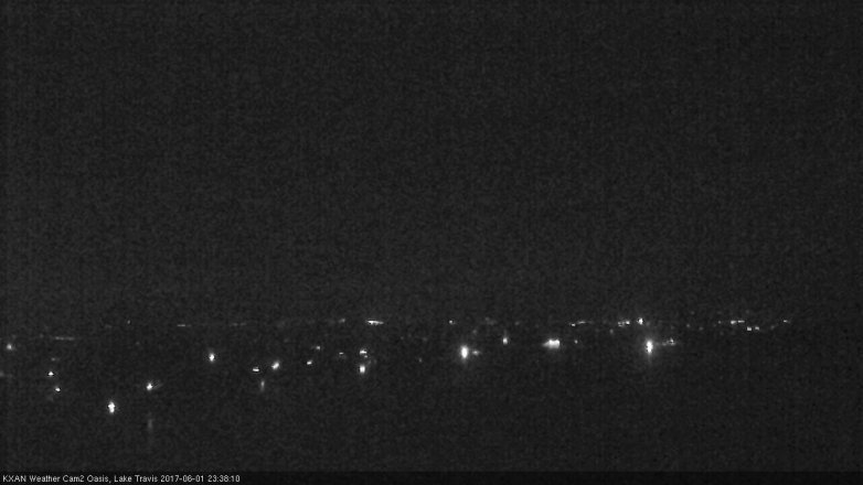 Lake Travis webcam, June 1, 2017 11:00 PM CT