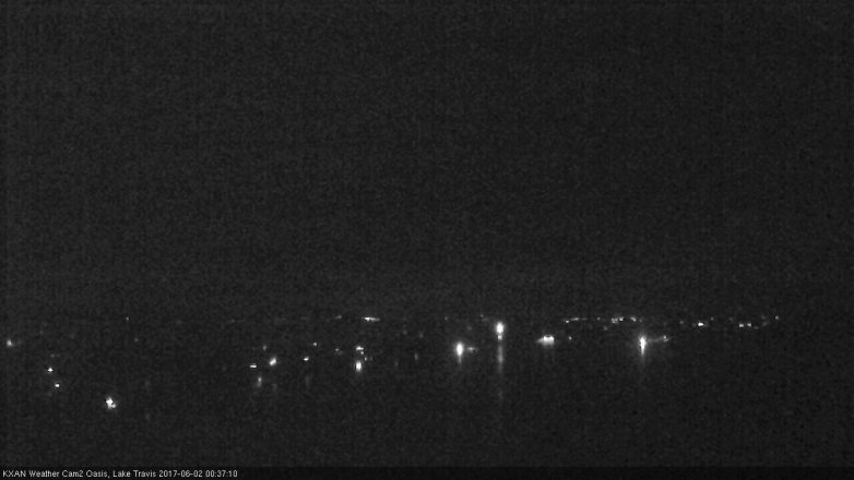Lake Travis webcam, June 1, 2017 11:50 PM CT