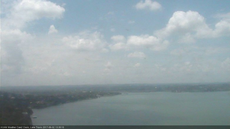 Lake Travis webcam, June 2, 2017 12:50 PM CT