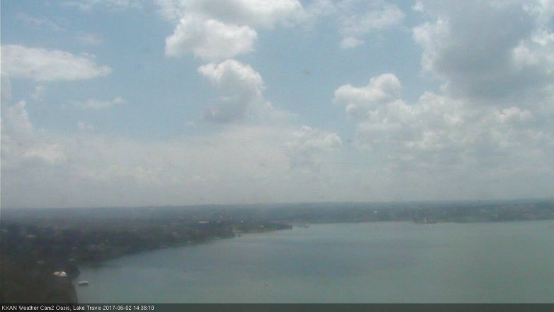 Lake Travis webcam, June 2, 2017 2:05 PM CT