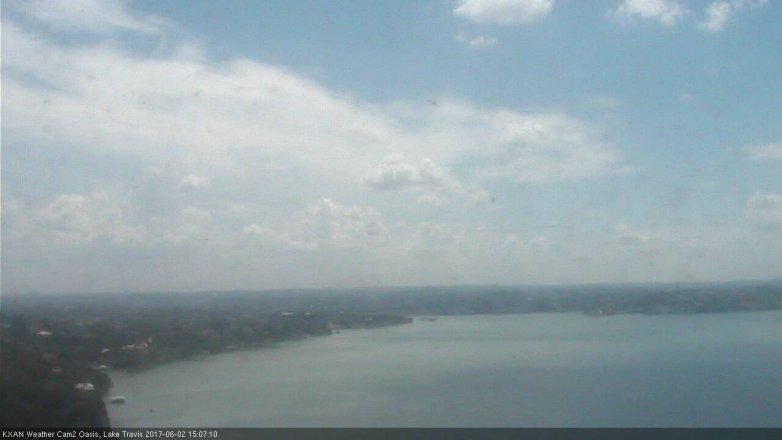 Lake Travis webcam, June 2, 2017 2:15 PM CT