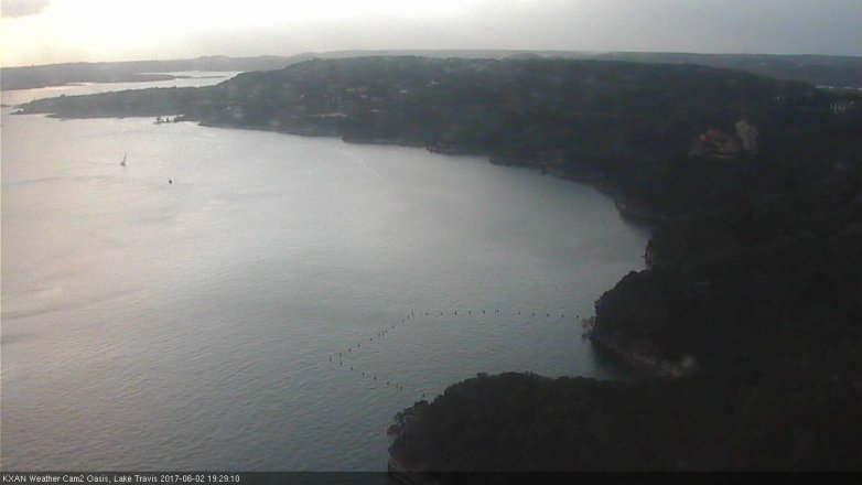 Lake Travis webcam, June 2, 2017 6:50 PM CT