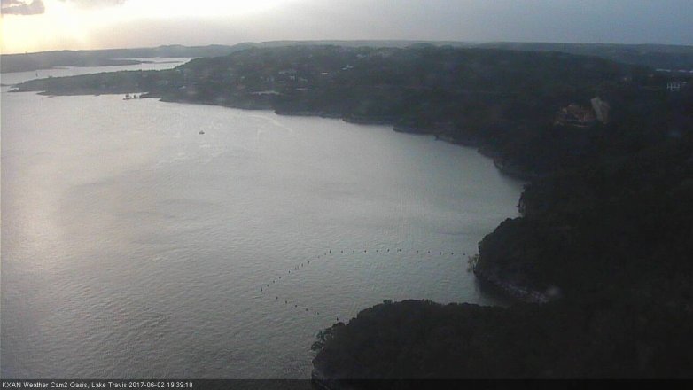 Lake Travis webcam, June 2, 2017 6:55 PM CT
