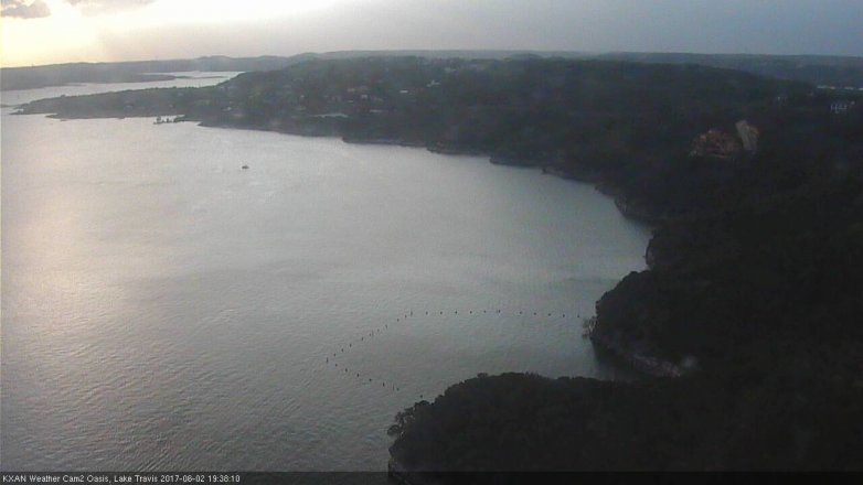 Lake Travis webcam, June 2, 2017 7:10 PM CT