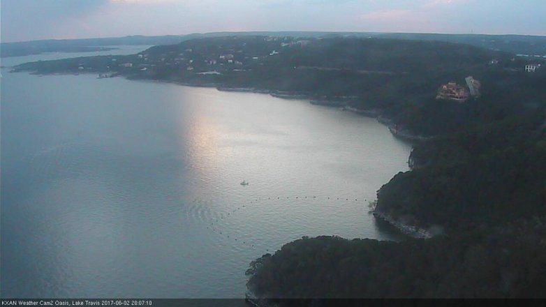 Lake Travis webcam, June 2, 2017 7:15 PM CT