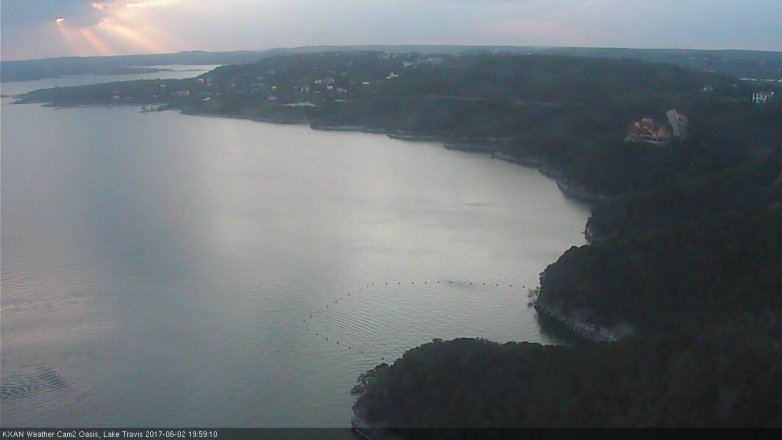 Lake Travis webcam, June 2, 2017 7:20 PM CT