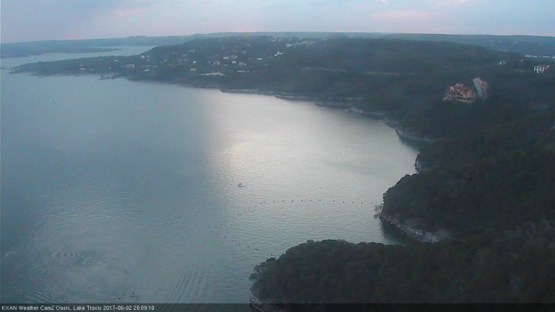 Lake Travis webcam, June 2, 2017 7:30 PM CT