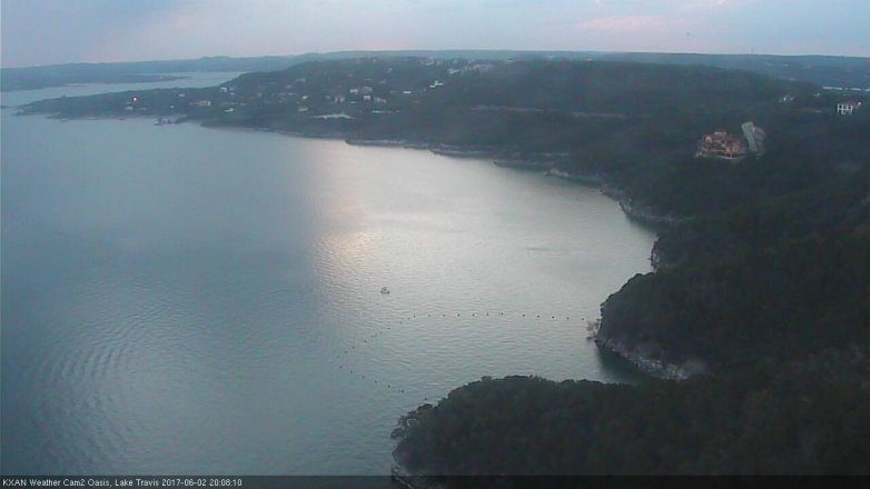 Lake Travis webcam, June 2, 2017 7:40 PM CT