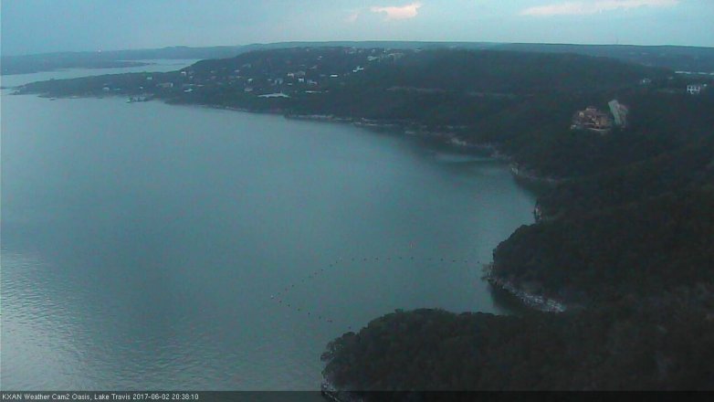 Lake Travis webcam, June 2, 2017 7:45 PM CT