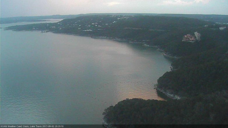 Lake Travis webcam, June 2, 2017 7:55 PM CT