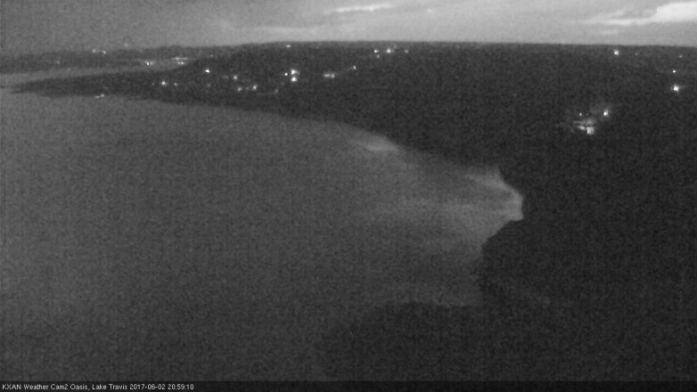 Lake Travis webcam, June 2, 2017 8:30 PM CT