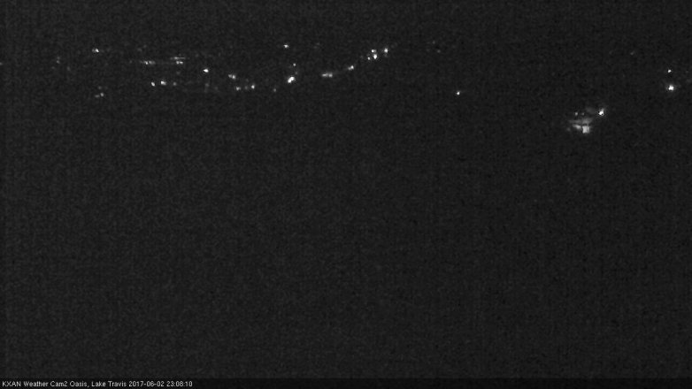 Lake Travis webcam, June 2, 2017 10:20 PM CT