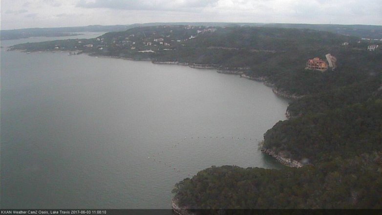 Lake Travis webcam, June 3, 2017 10:40 AM CT