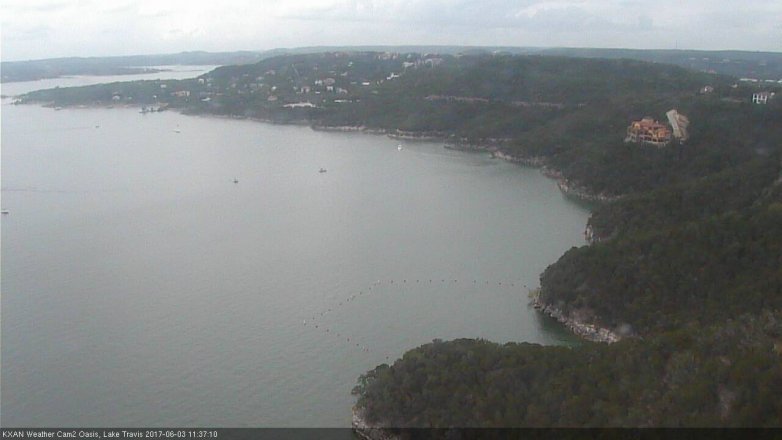 Lake Travis webcam, June 3, 2017 10:45 AM CT