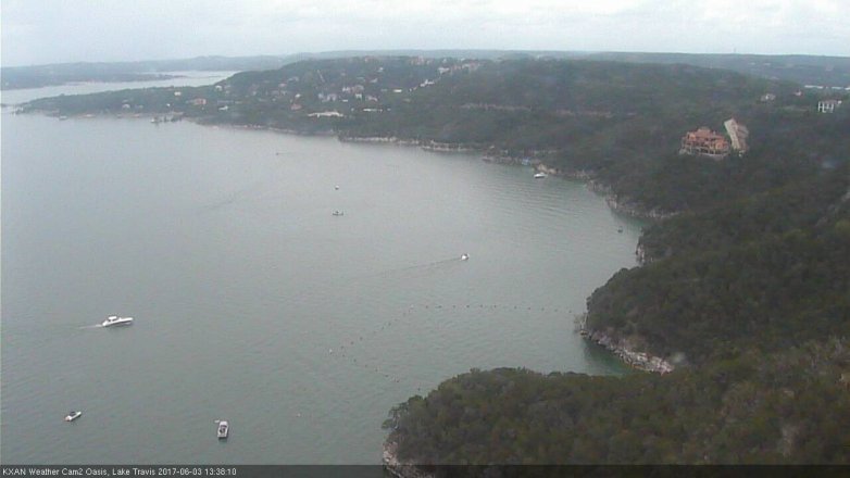 Lake Travis webcam, June 3, 2017 1:00 PM CT