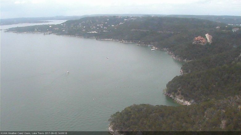 Lake Travis webcam, June 3, 2017 1:25 PM CT