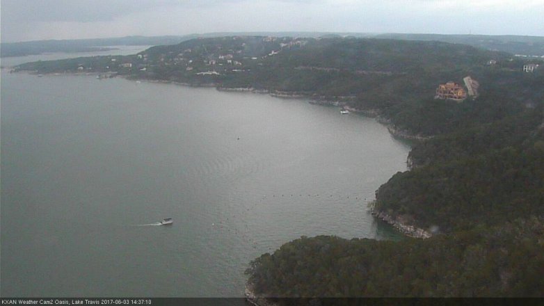 Lake Travis webcam, June 3, 2017 2:10 PM CT