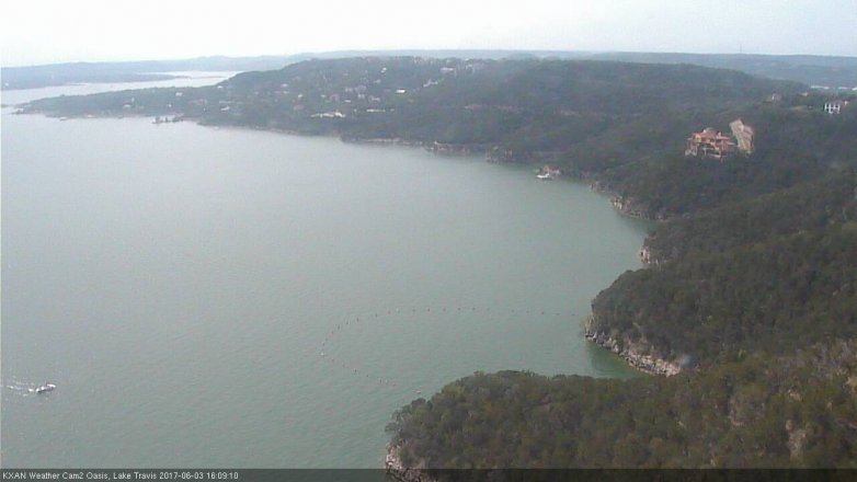 Lake Travis webcam, June 3, 2017 3:40 PM CT