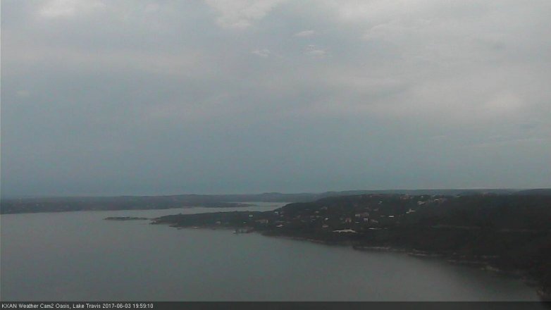 Lake Travis webcam, June 3, 2017 7:05 PM CT