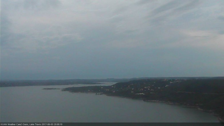 Lake Travis webcam, June 3, 2017 7:25 PM CT
