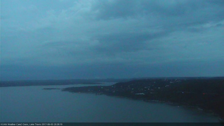 Lake Travis webcam, June 3, 2017 7:45 PM CT