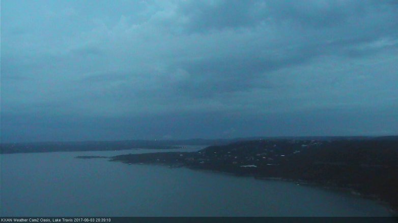Lake Travis webcam, June 3, 2017 8:00 PM CT