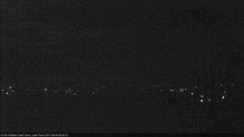 Lake Travis webcam, June 3, 2017 11:50 PM CT