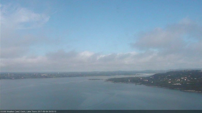 Lake Travis webcam, June 4, 2017 9:15 AM CT