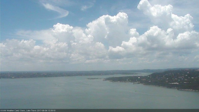 Lake Travis webcam, June 4, 2017 1:10 PM CT