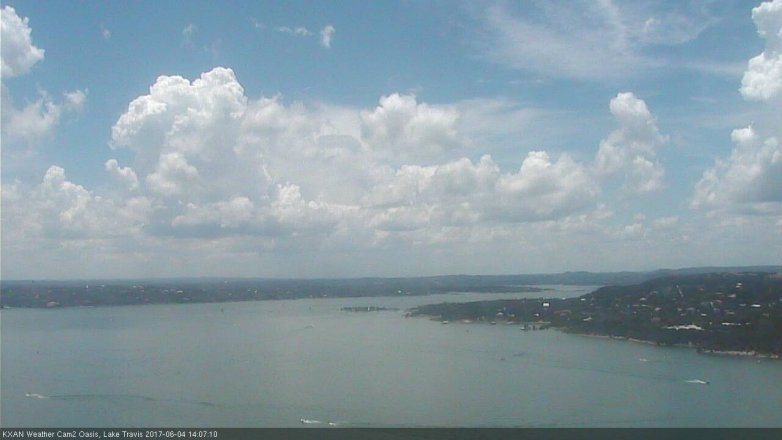 Lake Travis webcam, June 4, 2017 1:30 PM CT