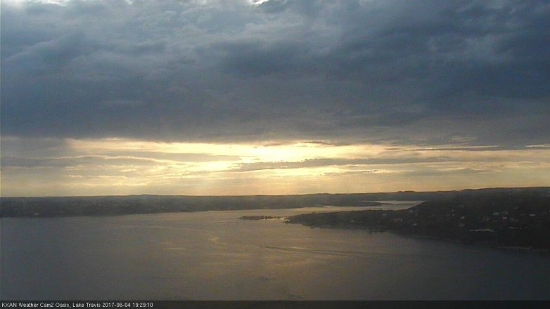 Lake Travis webcam, June 4, 2017 6:50 PM CT