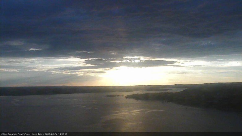 Lake Travis webcam, June 4, 2017 7:10 PM CT