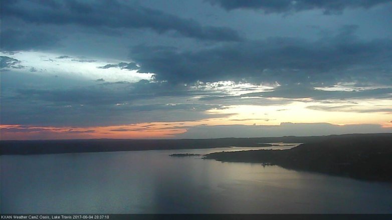 Lake Travis webcam, June 4, 2017 7:55 PM CT