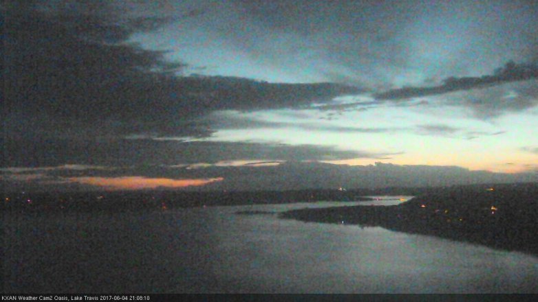 Lake Travis webcam, June 4, 2017 8:20 PM CT