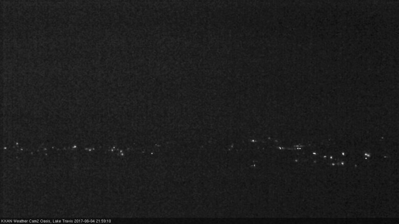 Lake Travis webcam, June 4, 2017 9:30 PM CT