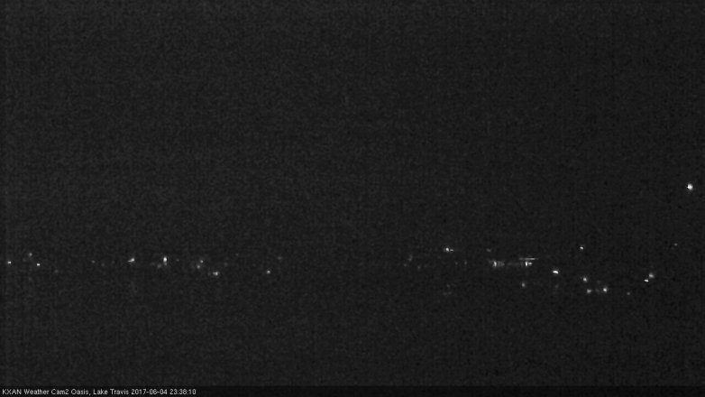 Lake Travis webcam, June 4, 2017 11:00 PM CT