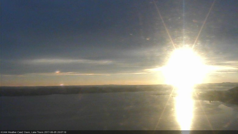 Lake Travis webcam, June 5, 2017 7:40 PM CT