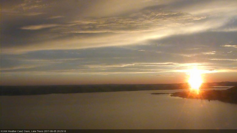 Lake Travis webcam, June 5, 2017 7:55 PM CT