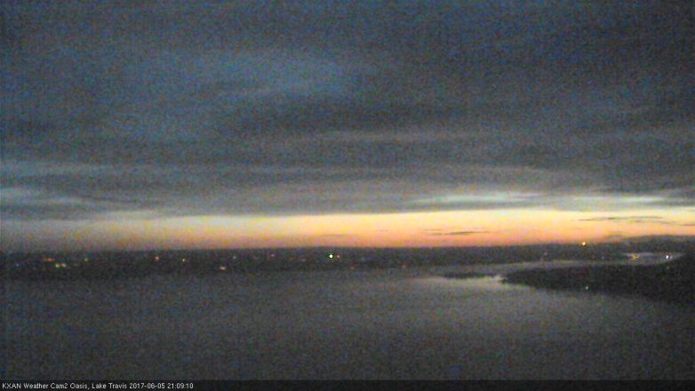 Lake Travis webcam, June 5, 2017 8:30 PM CT
