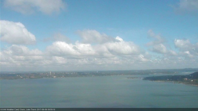 Lake Travis webcam, June 6, 2017 9:10 AM CT