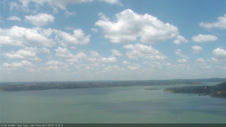 Lake Travis webcam, June 6, 2017 1:00 PM CT