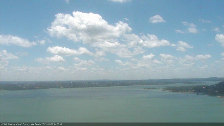 Lake Travis webcam, June 6, 2017 1:35 PM CT