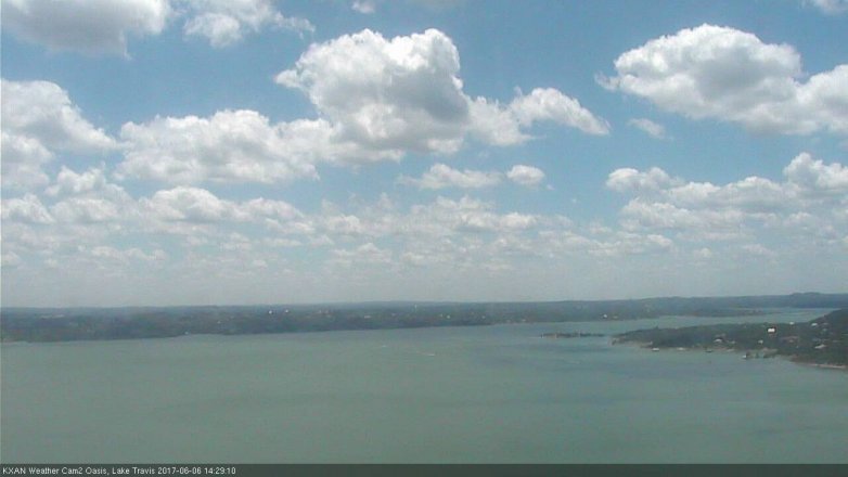 Lake Travis webcam, June 6, 2017 1:40 PM CT