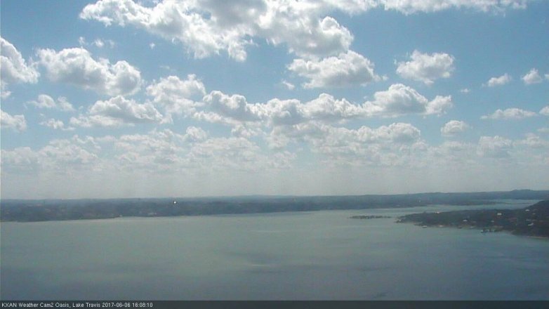 Lake Travis webcam, June 6, 2017 3:20 PM CT