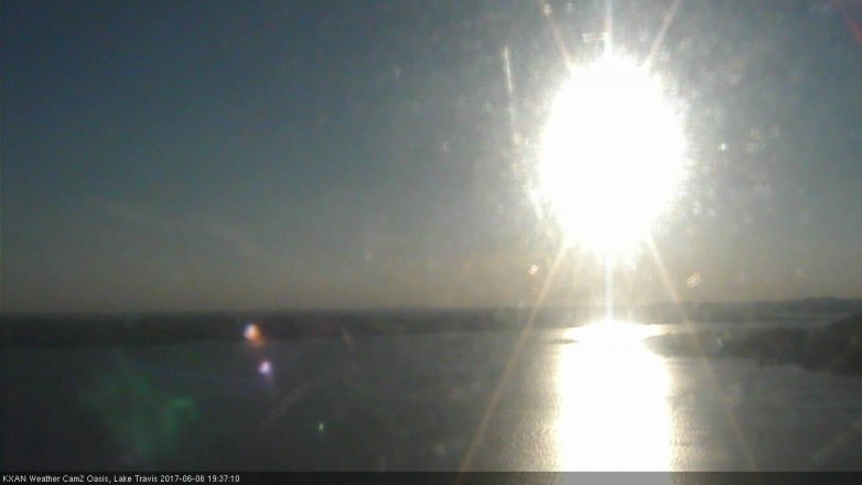 Lake Travis webcam, June 6, 2017 7:05 PM CT
