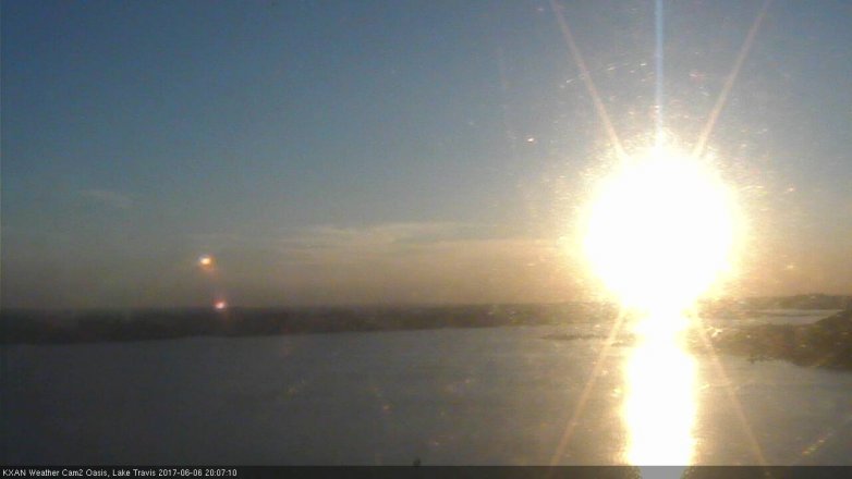 Lake Travis webcam, June 6, 2017 7:20 PM CT
