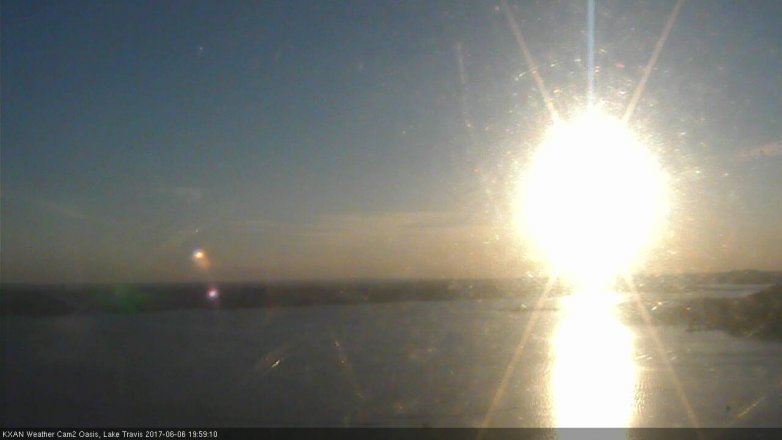 Lake Travis webcam, June 6, 2017 7:25 PM CT