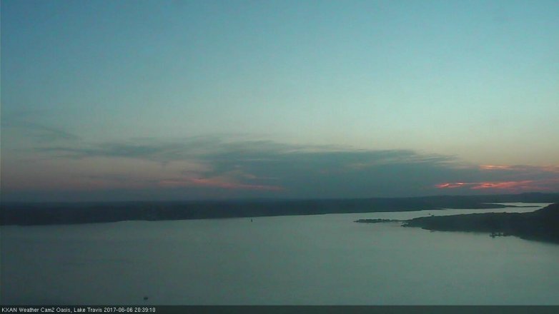 Lake Travis webcam, June 6, 2017 7:50 PM CT