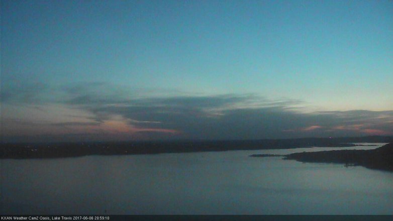 Lake Travis webcam, June 6, 2017 8:05 PM CT